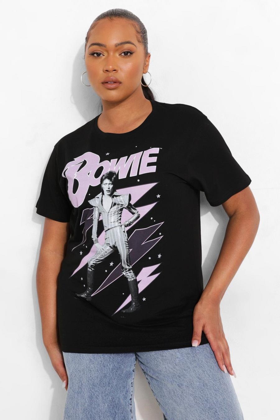 T-shirt Plus con stampa ufficiale di David Bowie, Nero image number 1