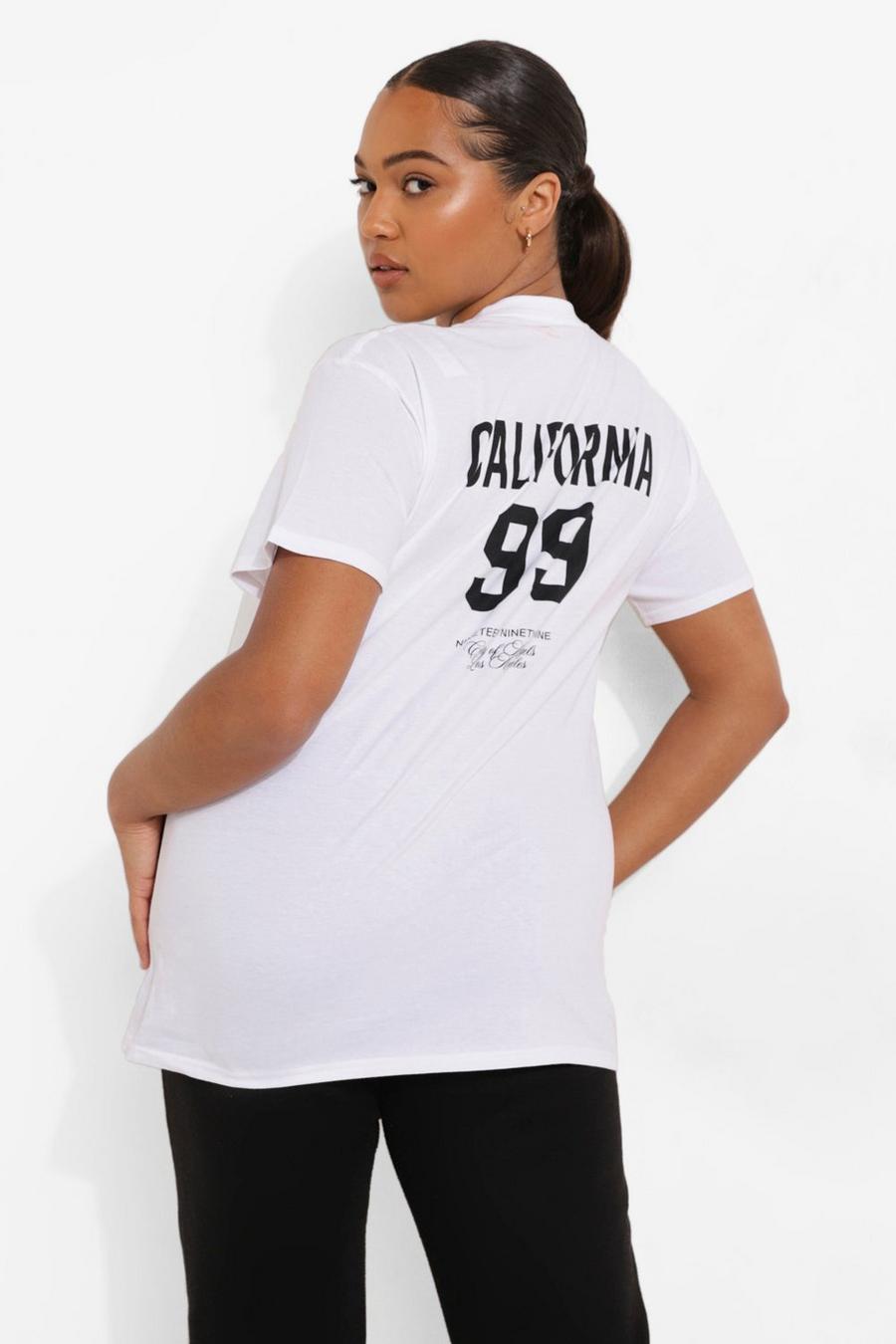 T-shirt oversize Plus con stampa sul retro, Bianco image number 1