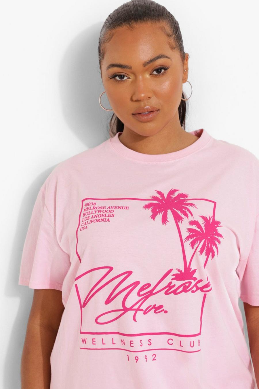 Grande taille - T-shirt Melrose Avenue, Baby pink image number 1
