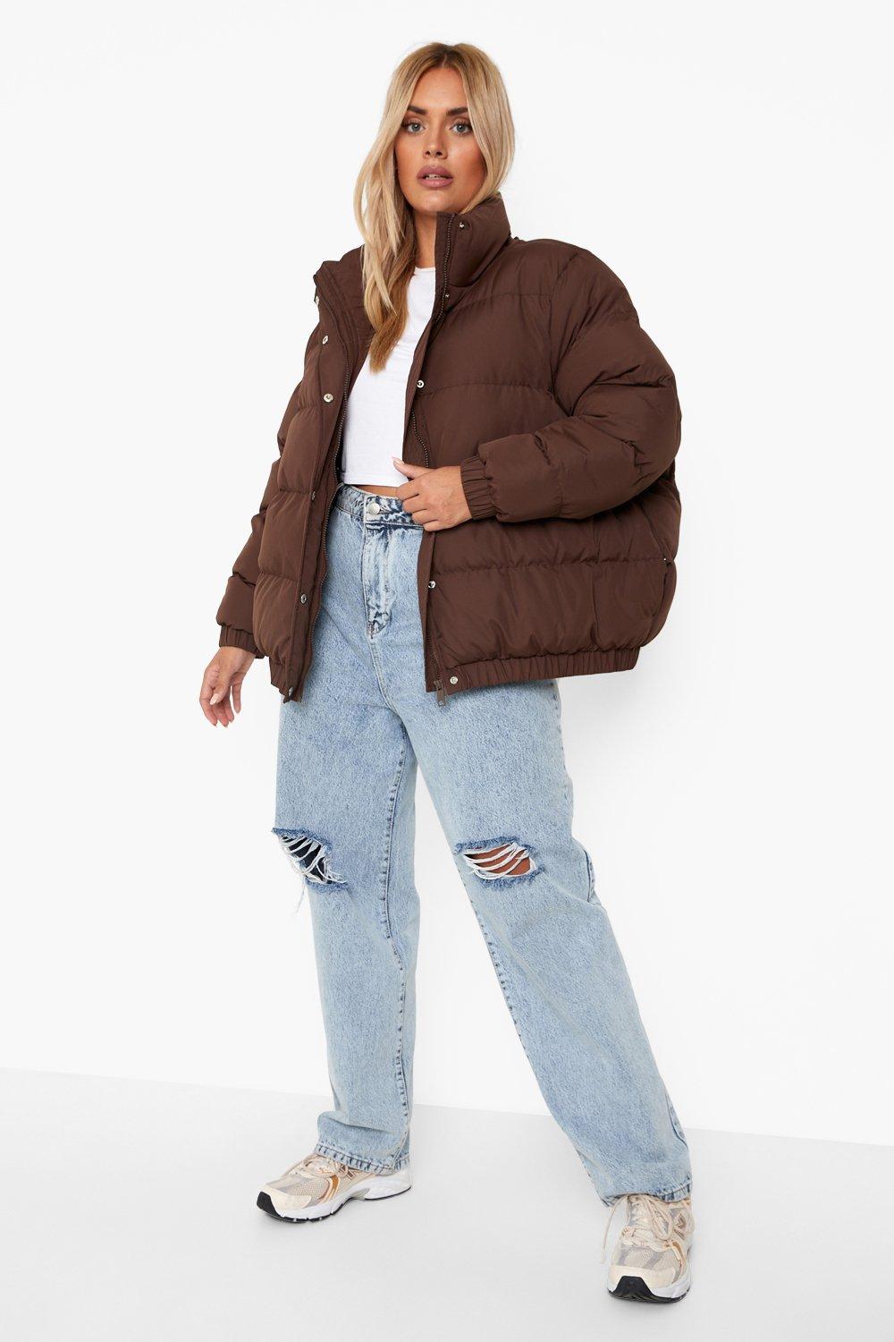 brown puffer women