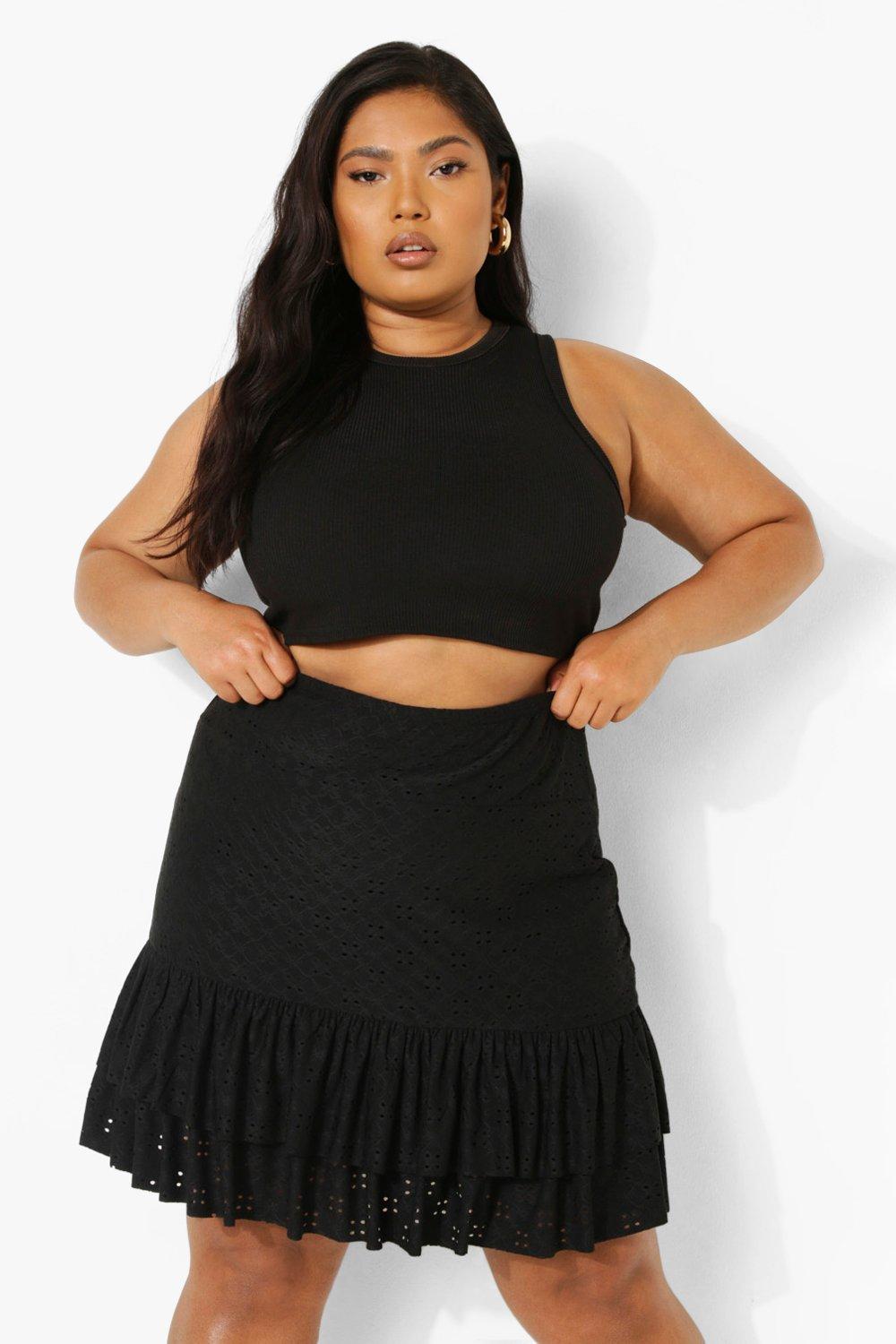 Ruffle mini 2025 skirt plus size