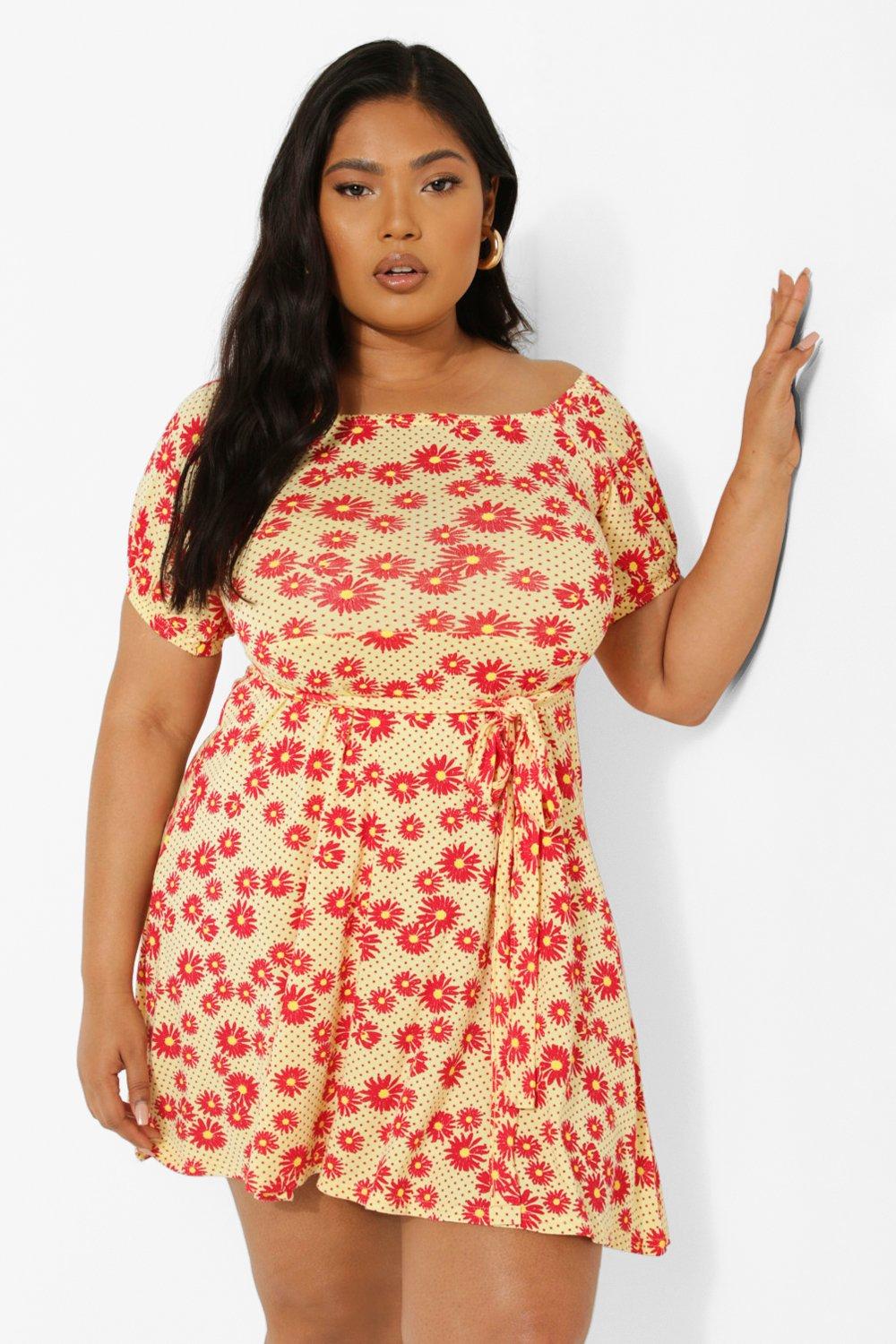 plus size bardot dress