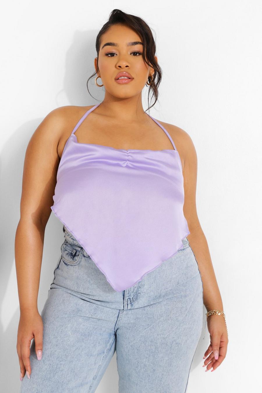 Lilac Plus Strappy Scarf Top image number 1