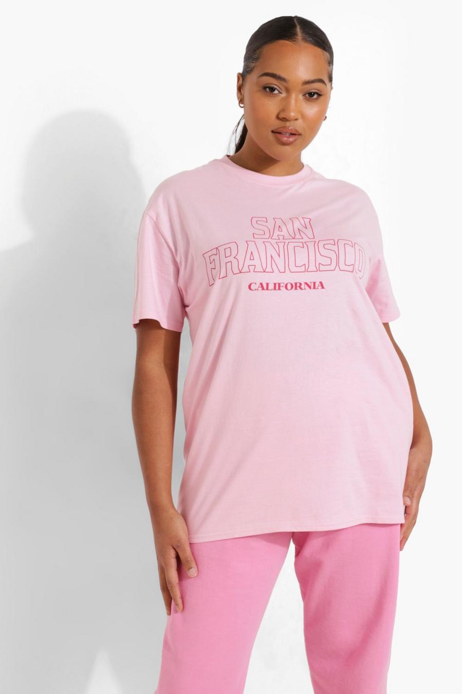 Baby pink Plus San Francisco T-shirt image number 1