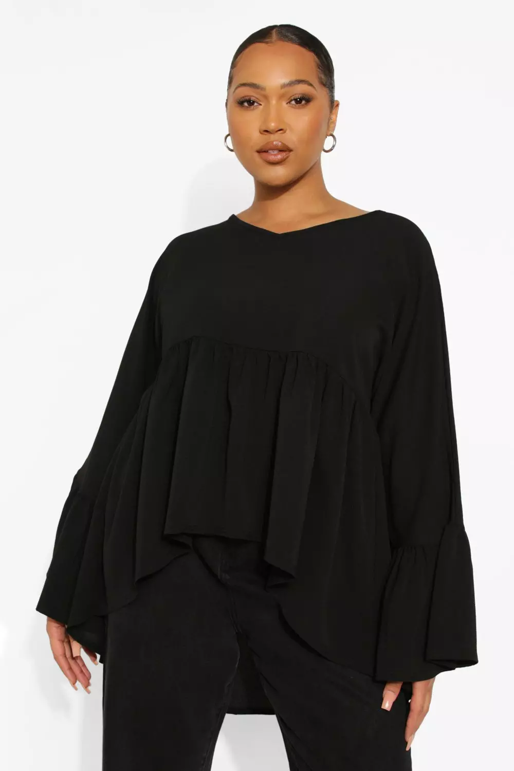 Peplum sales smock top