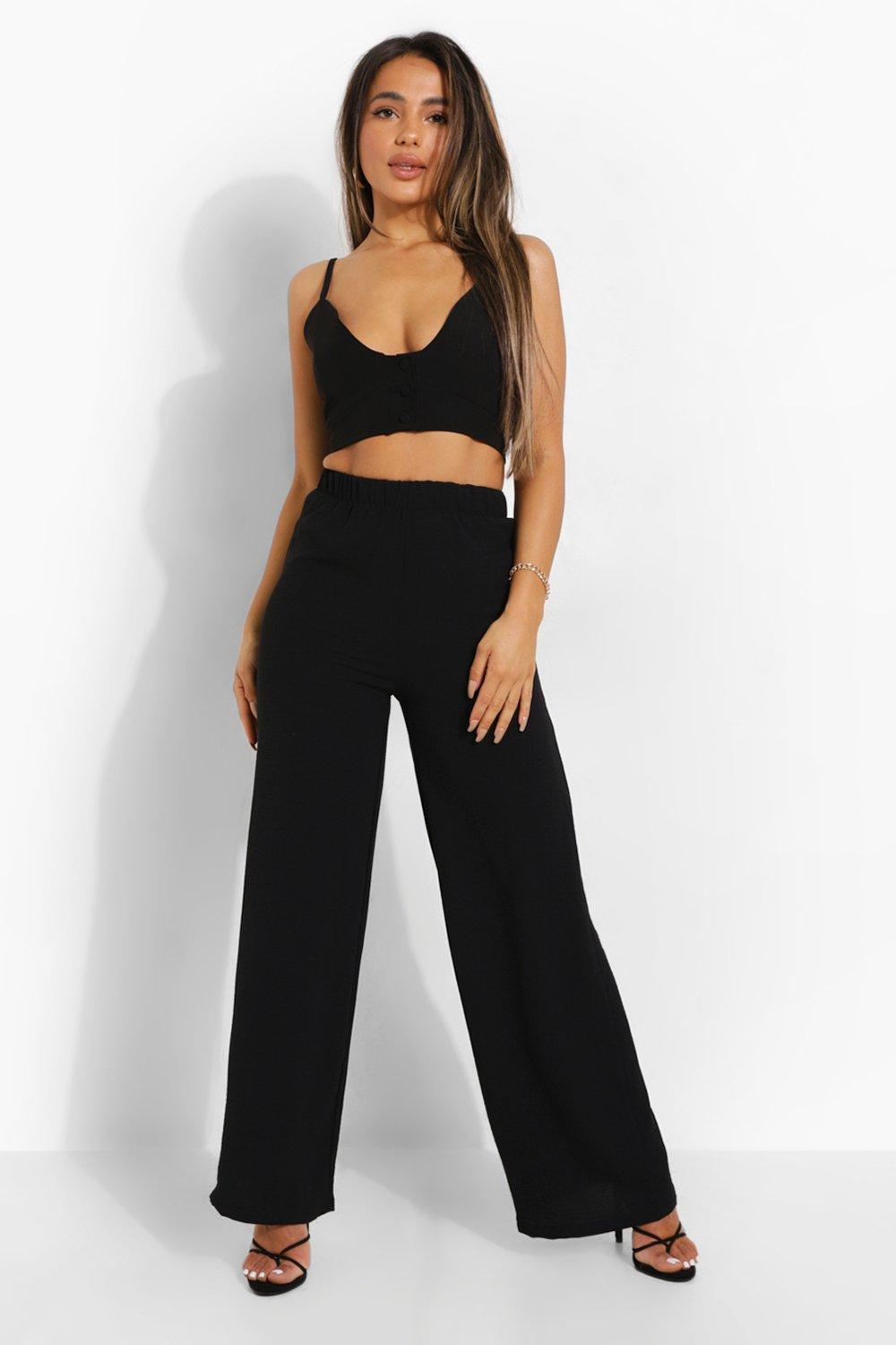 Petite Wide-Leg Linen Pant