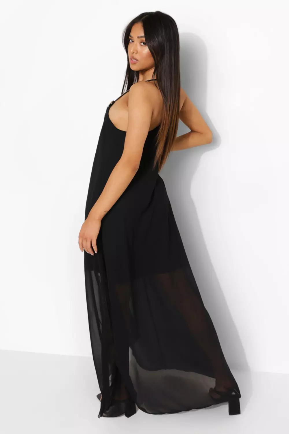 Boohoo beaded cheap maxi dress