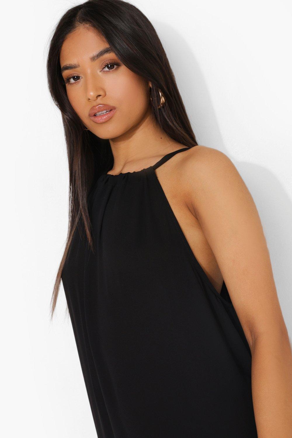 Petite halter hotsell neck dress