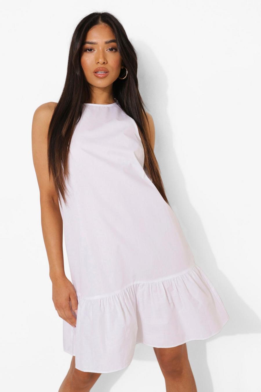 לבן שמלת סמוק סווינג עם מכפלת מלמלה, פטיט image number 1