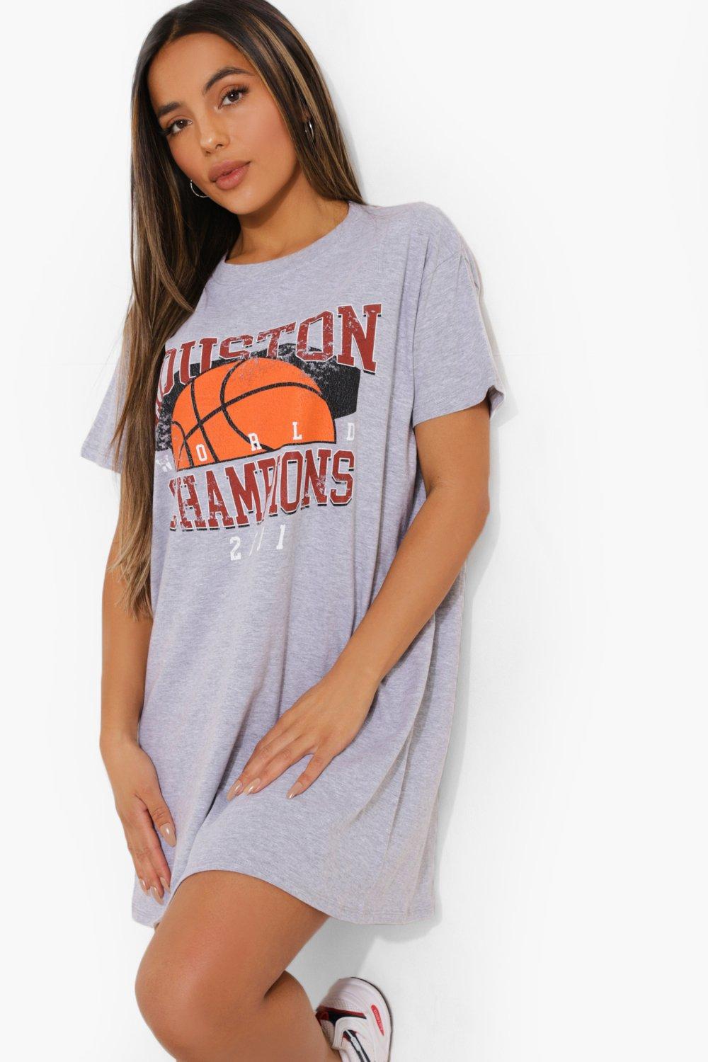 Petite Houston Basketball Print T-shirt ...