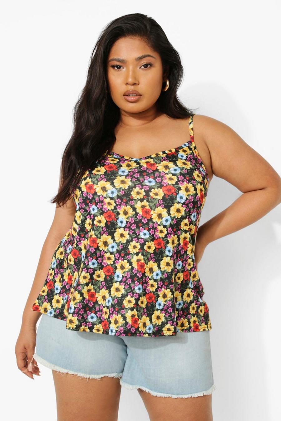 Multi Plus Floral Swing Camisole image number 1