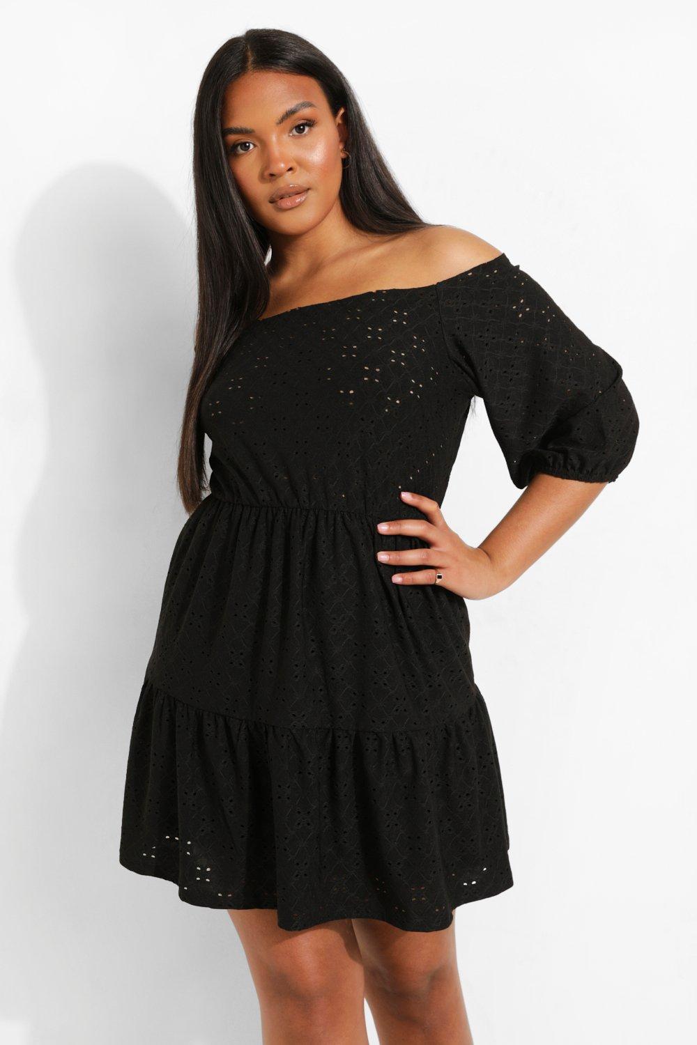 Off the shoulder skater dress uk hotsell