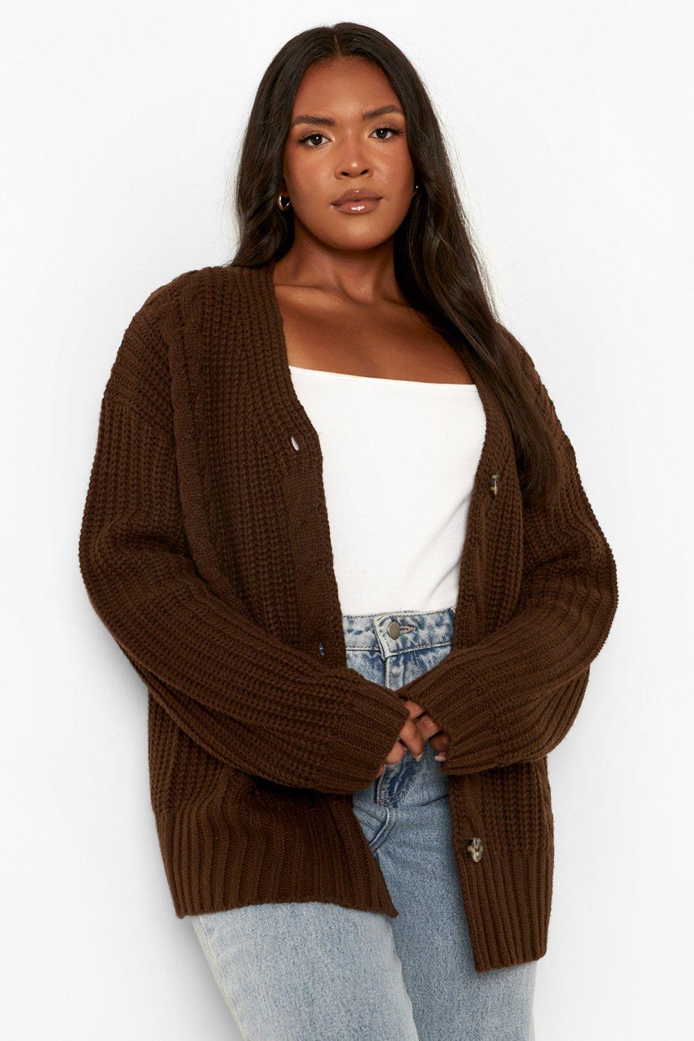 Chunky cable outlet cardigan