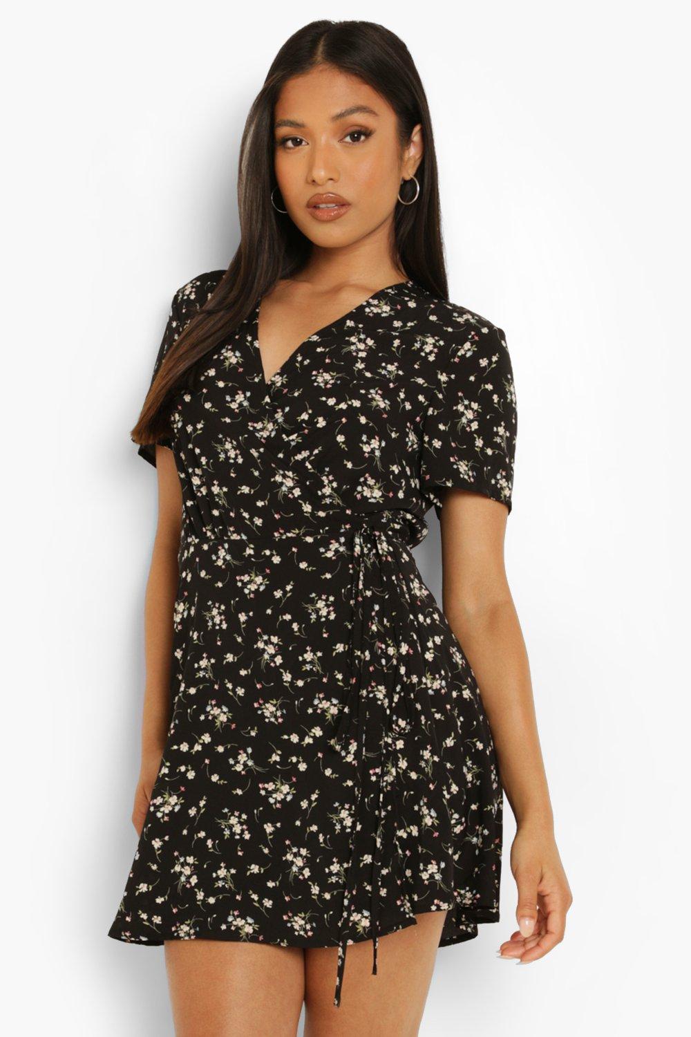 Missguided floral 2025 tea dress