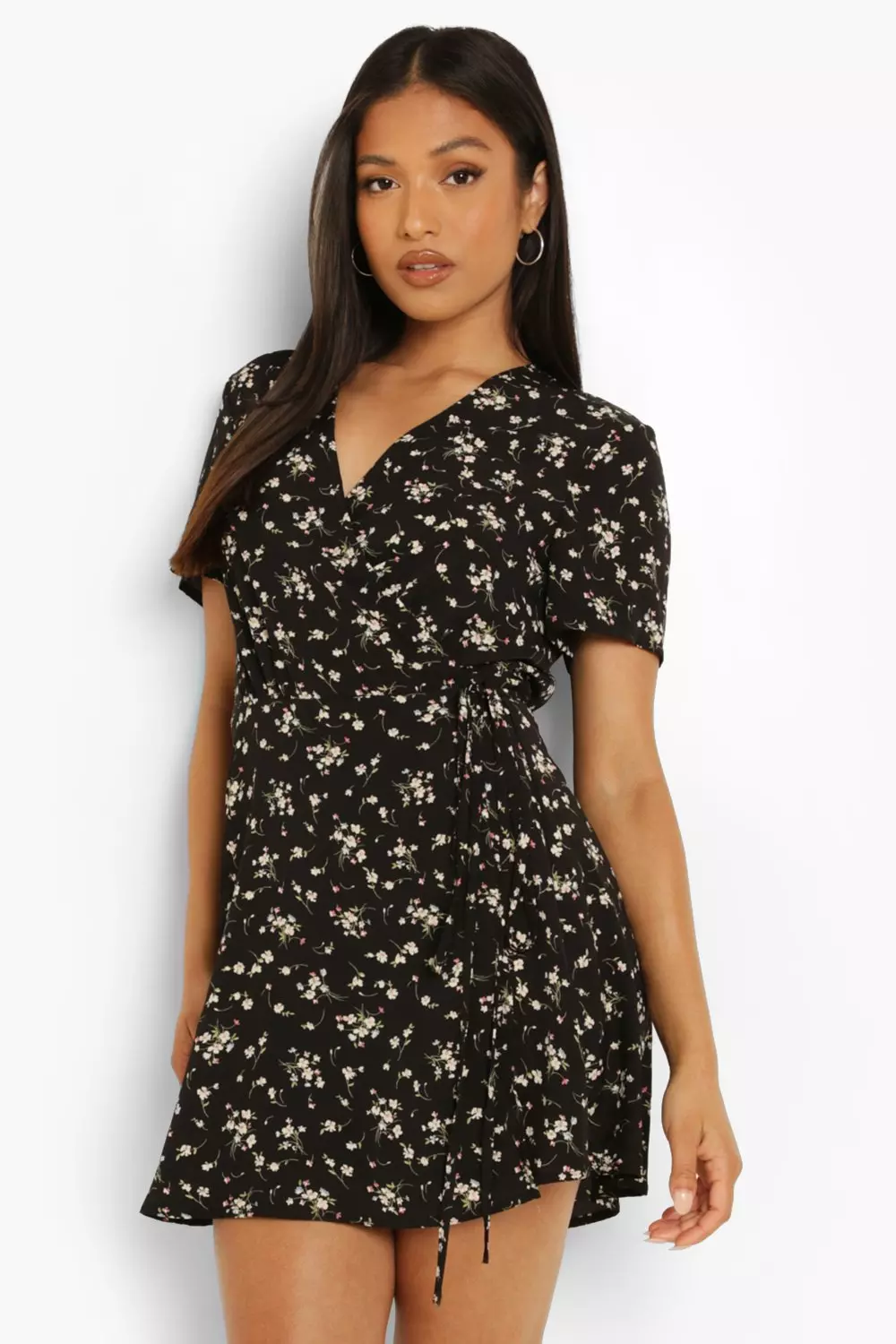 Missguided floral tea store dress