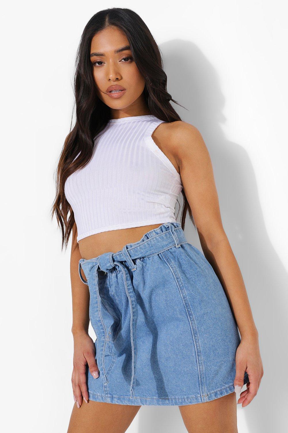 boohoo paperbag skirt