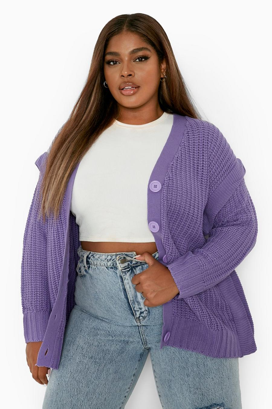 Grande taille - Cardigan oversize , Purple image number 1