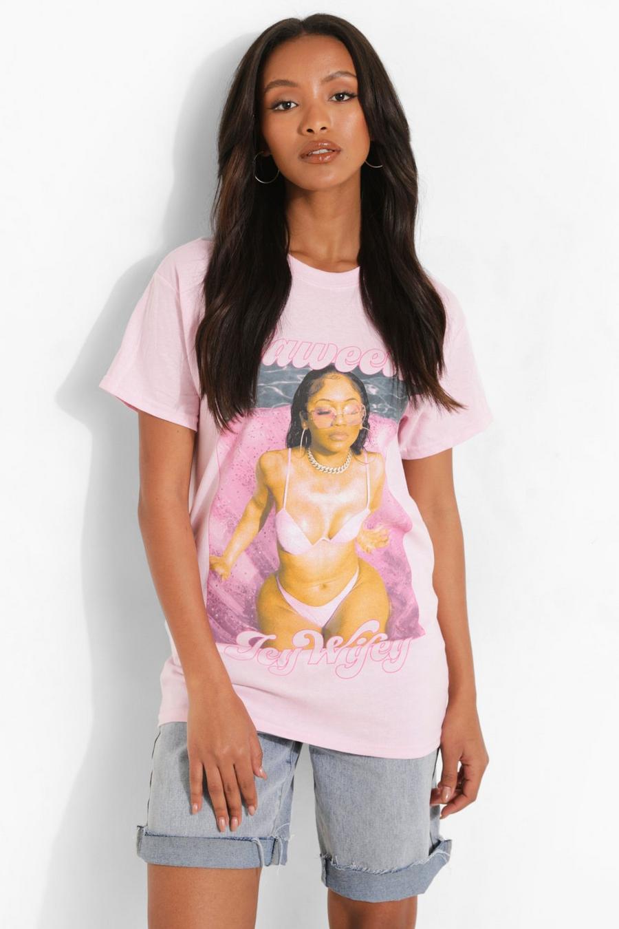 Petite - T-shirt officiel Saweetie, Pale pink image number 1