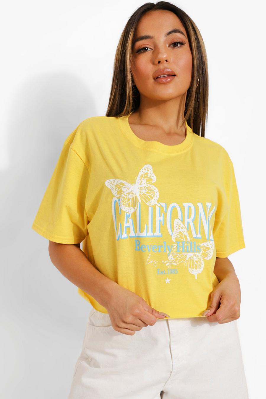 Yellow Petite Kort California T-Shirt image number 1