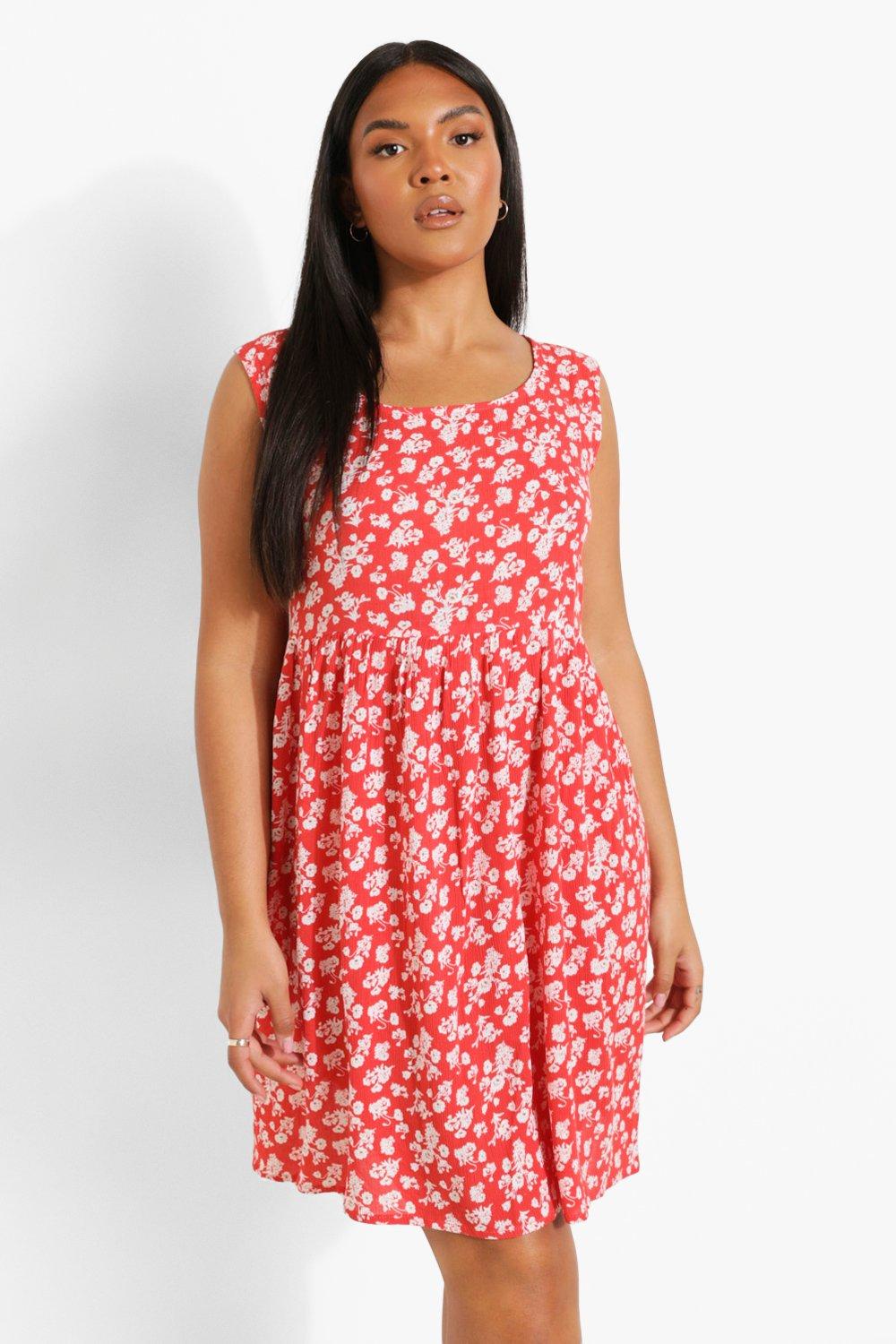 Torrid red floral store dress