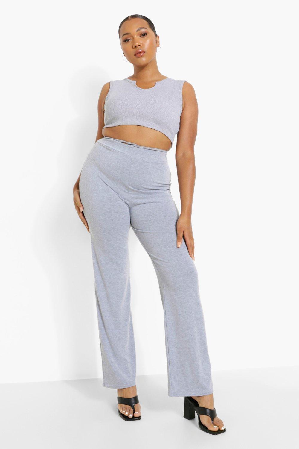 Plus Strap Wide Leg Pants boohoo