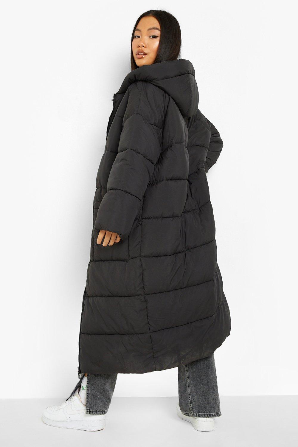 Boohoo longline padded clearance coat