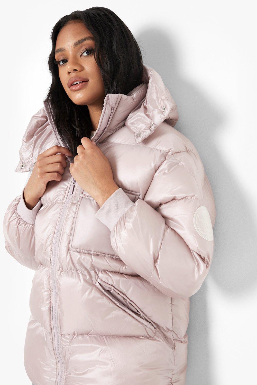 boohoo purple puffer jacket