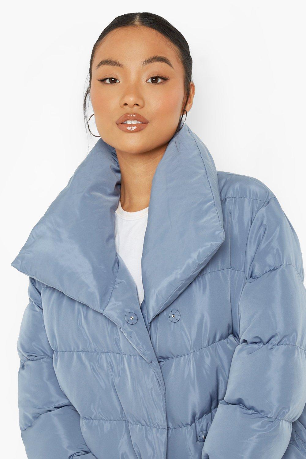 Boohoo wrap duvet store coat