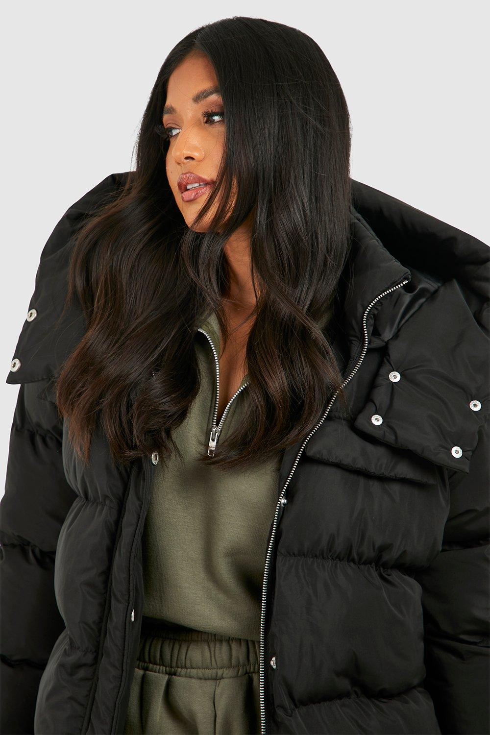 Petite black puffer clearance jacket