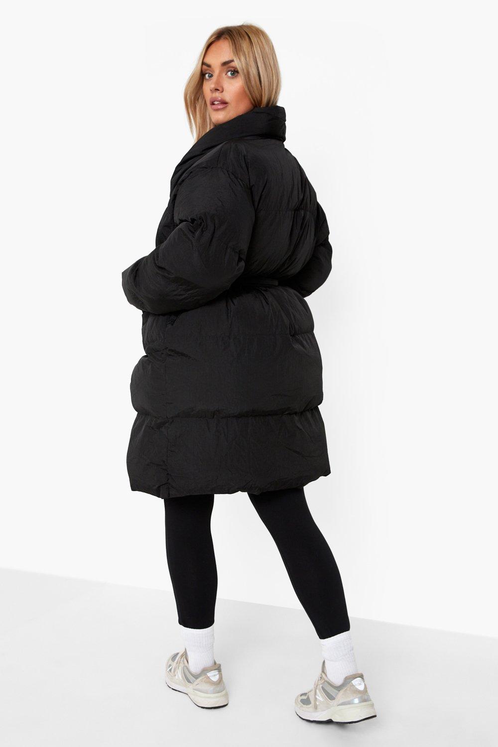 Belted Longline Puffer Jacket