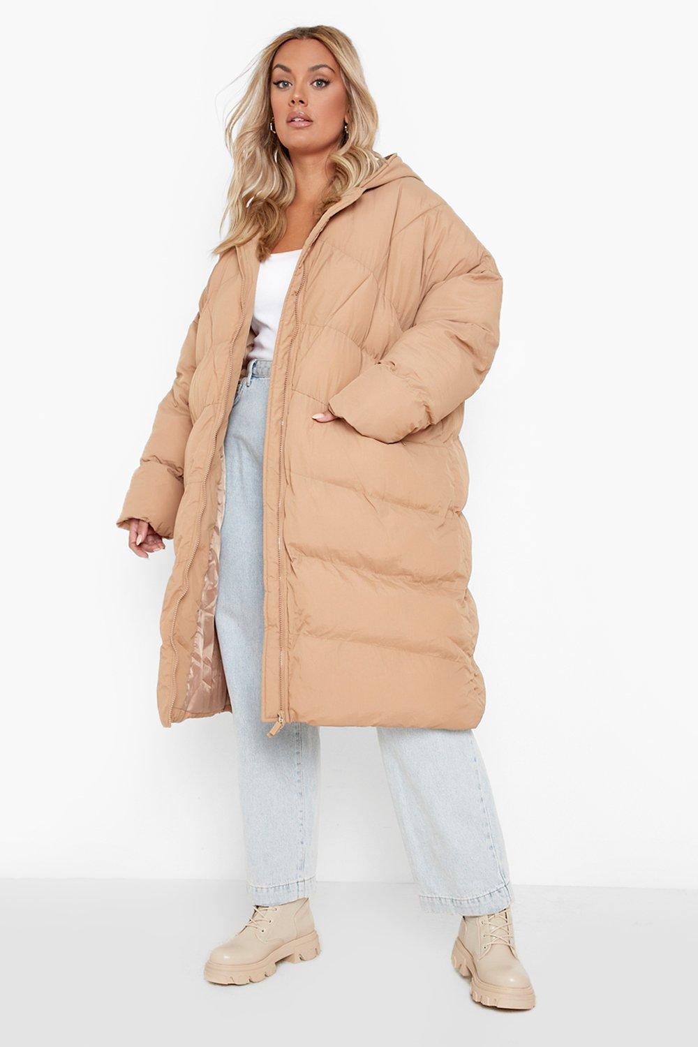 Plus Maxi Quilt Detail Puffer Jacket boohoo CA