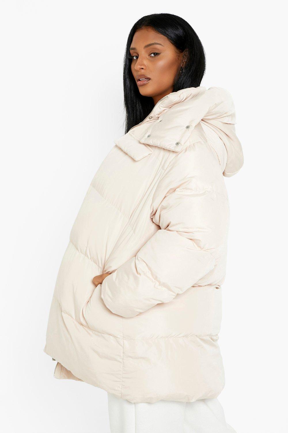 boohoo Plus Size Oversized Pocket Detail Faux Fur Jacket