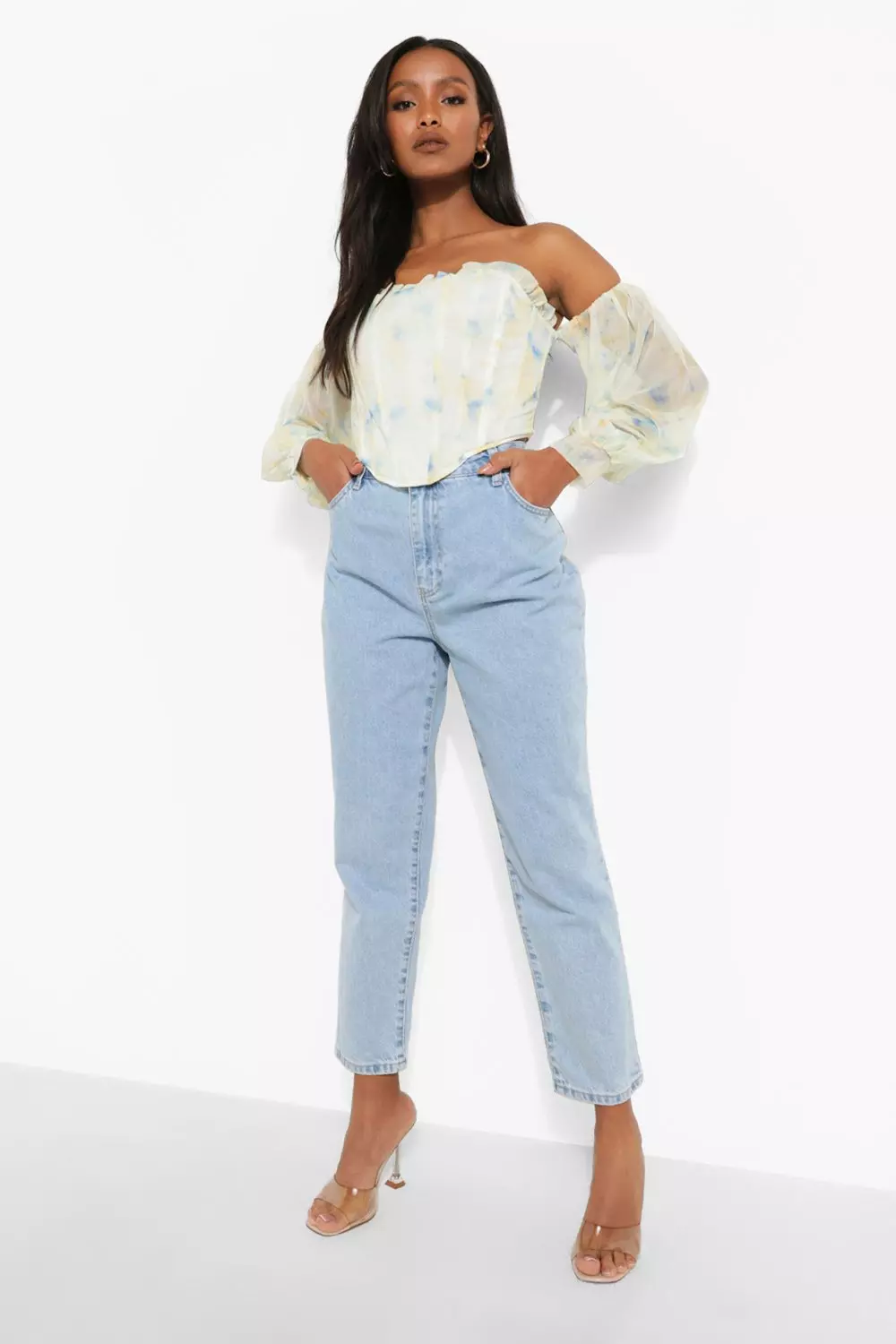 Missguided, Tall Corset Top, Blue