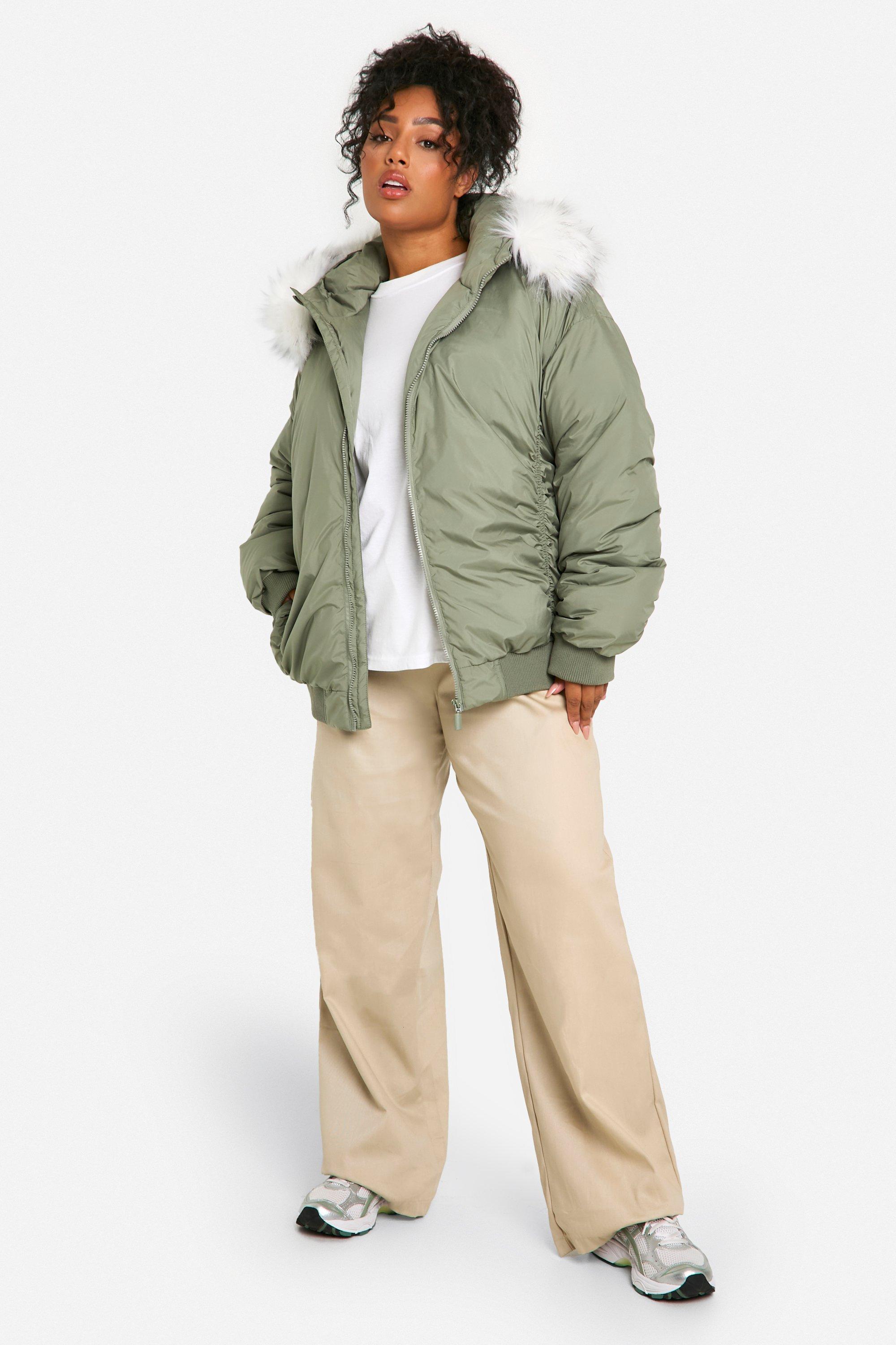 Boohoo khaki clearance jacket