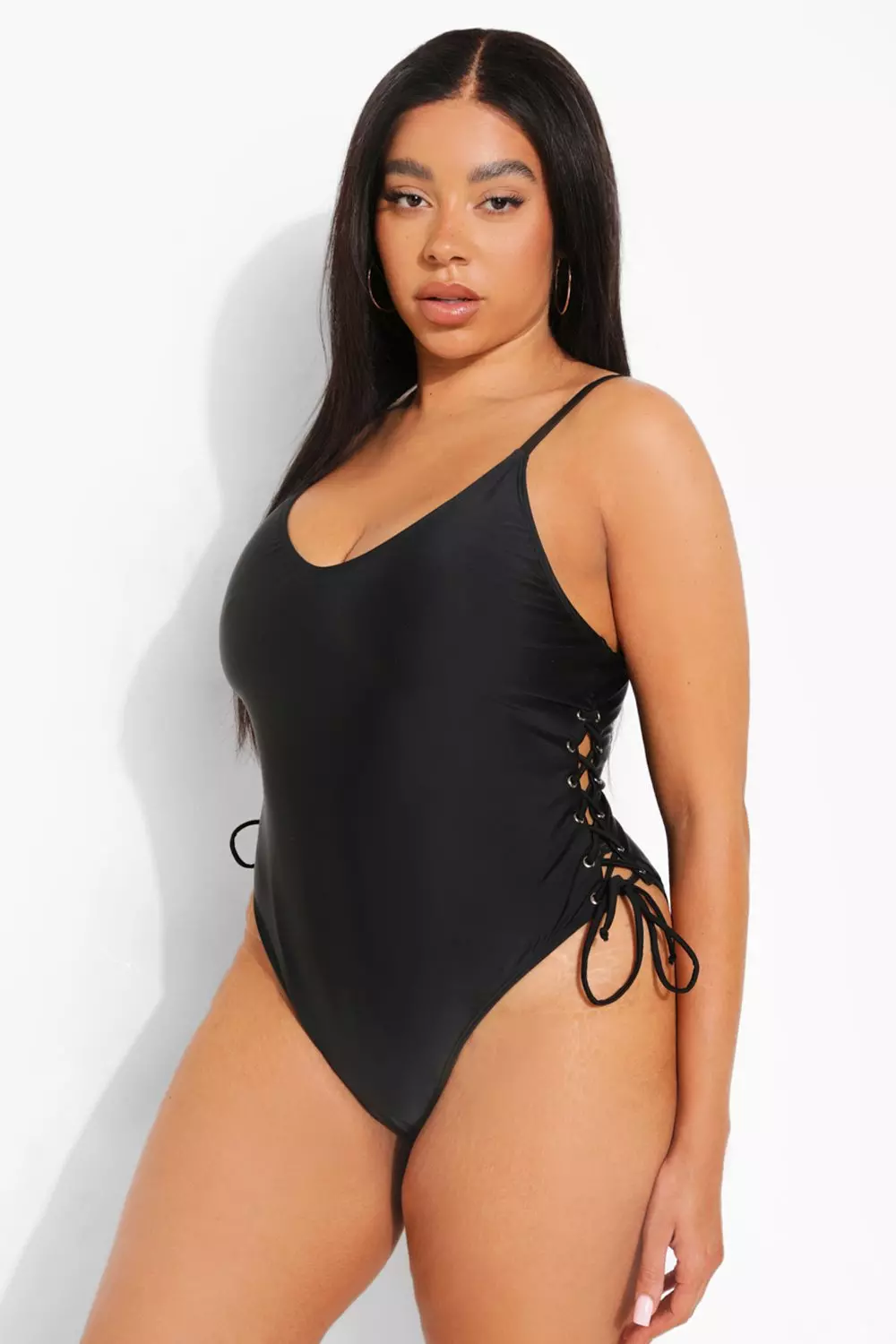 Lace up clearance side swimsuit