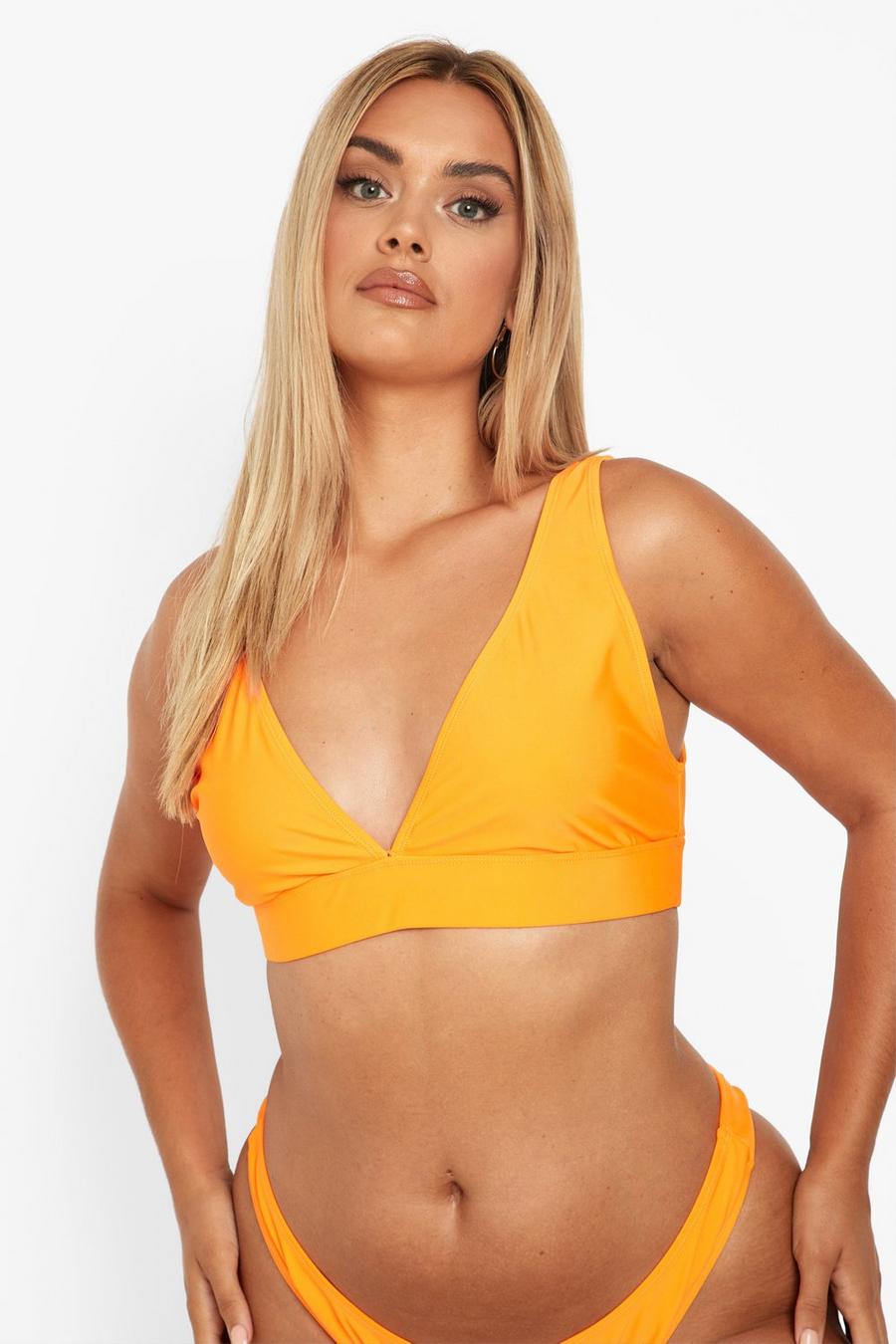 Orange Plus Gerecyclede Bikini Top Met Laag Decolleté image number 1