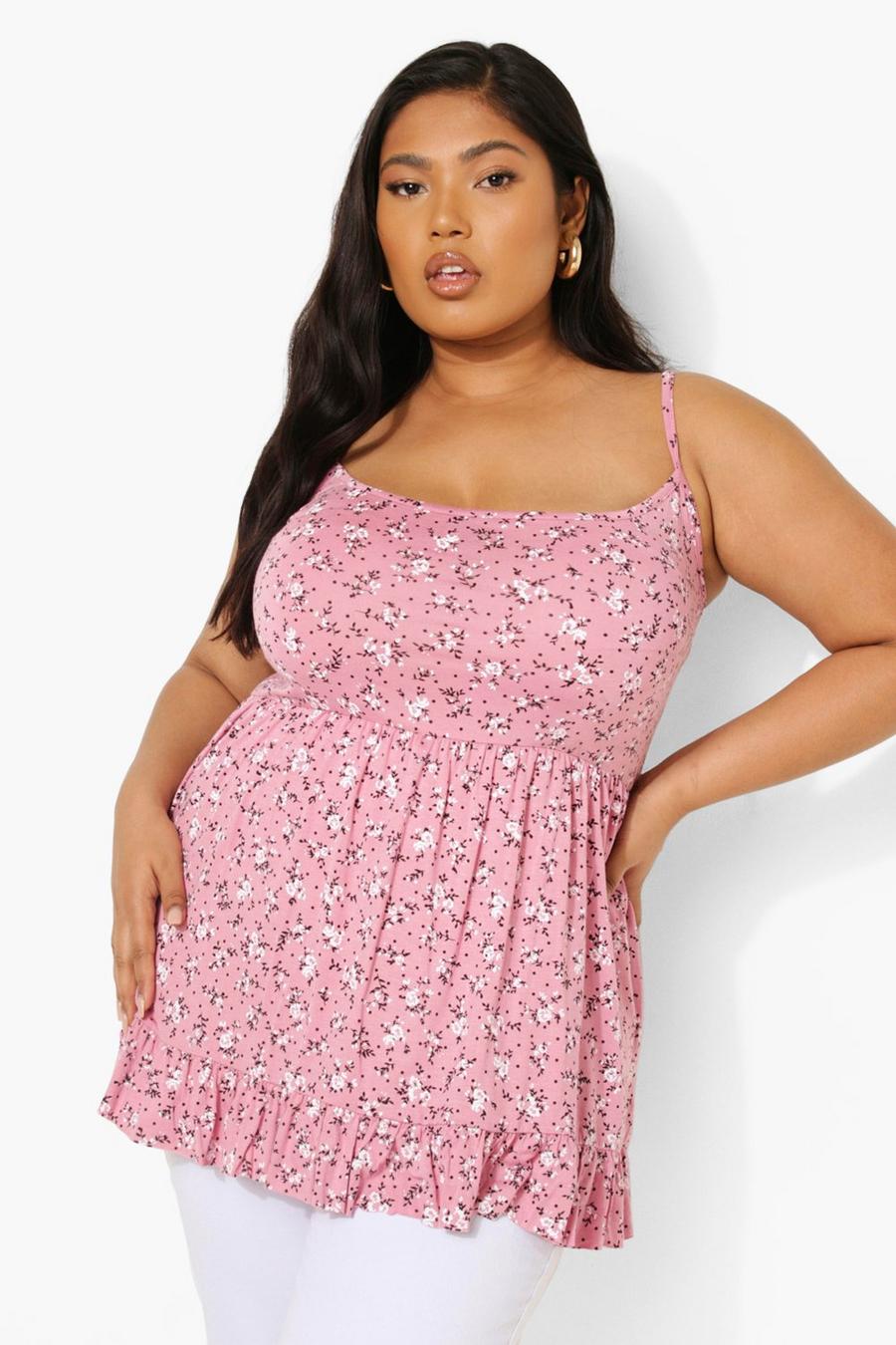 Pink Plus Ditsy Floral Swing Cami Top image number 1