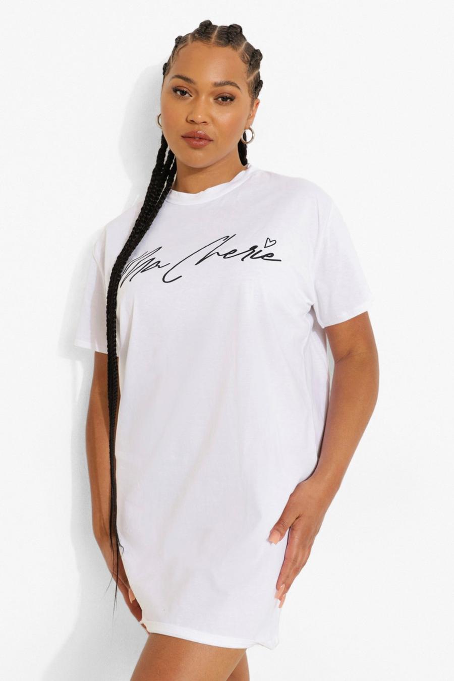 White Plus Mon Cherie Graphic T-Shirt Dress image number 1
