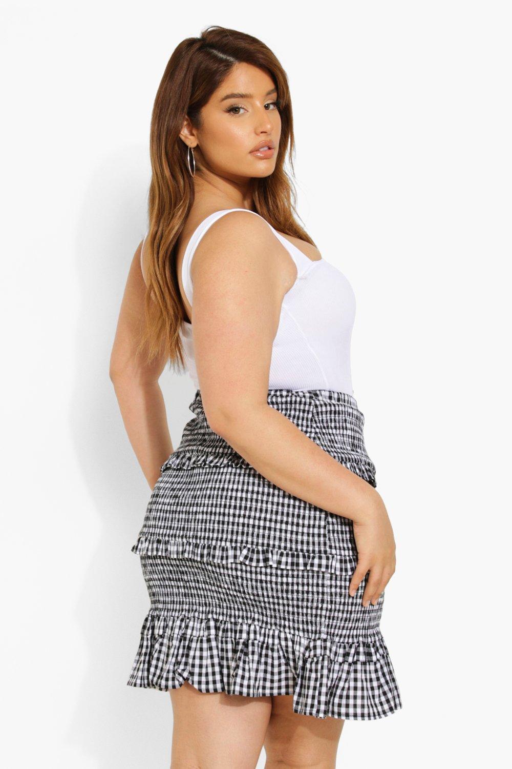 Ruffle mini skirt outlet boohoo