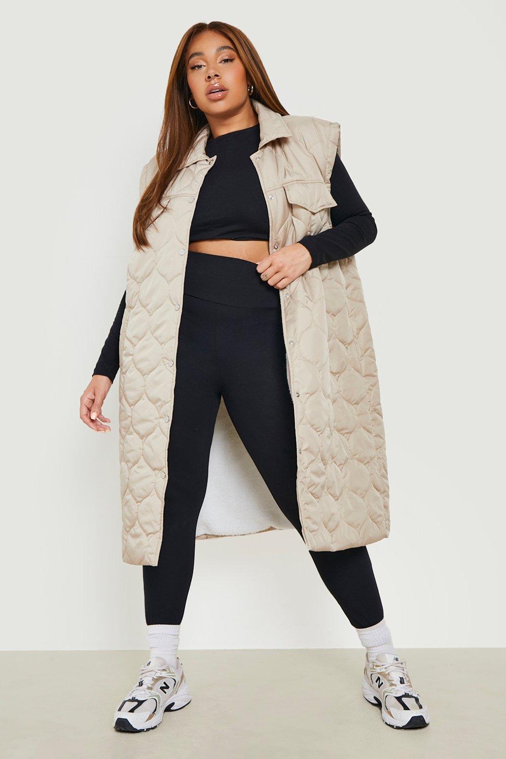 Gilet long sans best sale manche femme grande taille