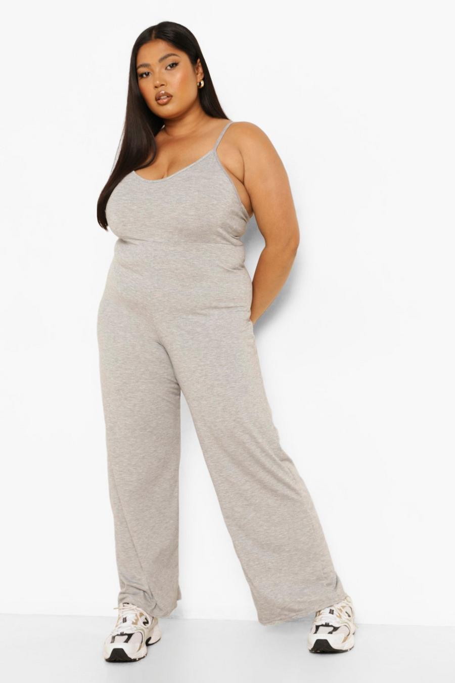 Grey Plus Strappy Jumpsuit image number 1