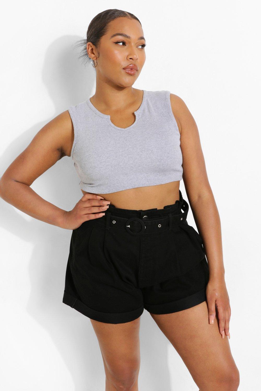 Belted on sale jean shorts