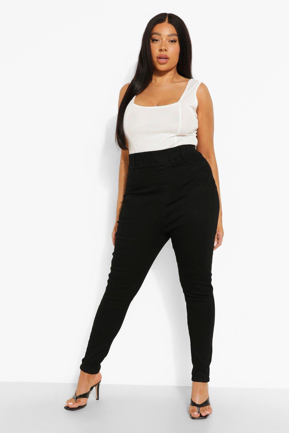 Plus Ruched Bum Booty Boost Denim Jegging