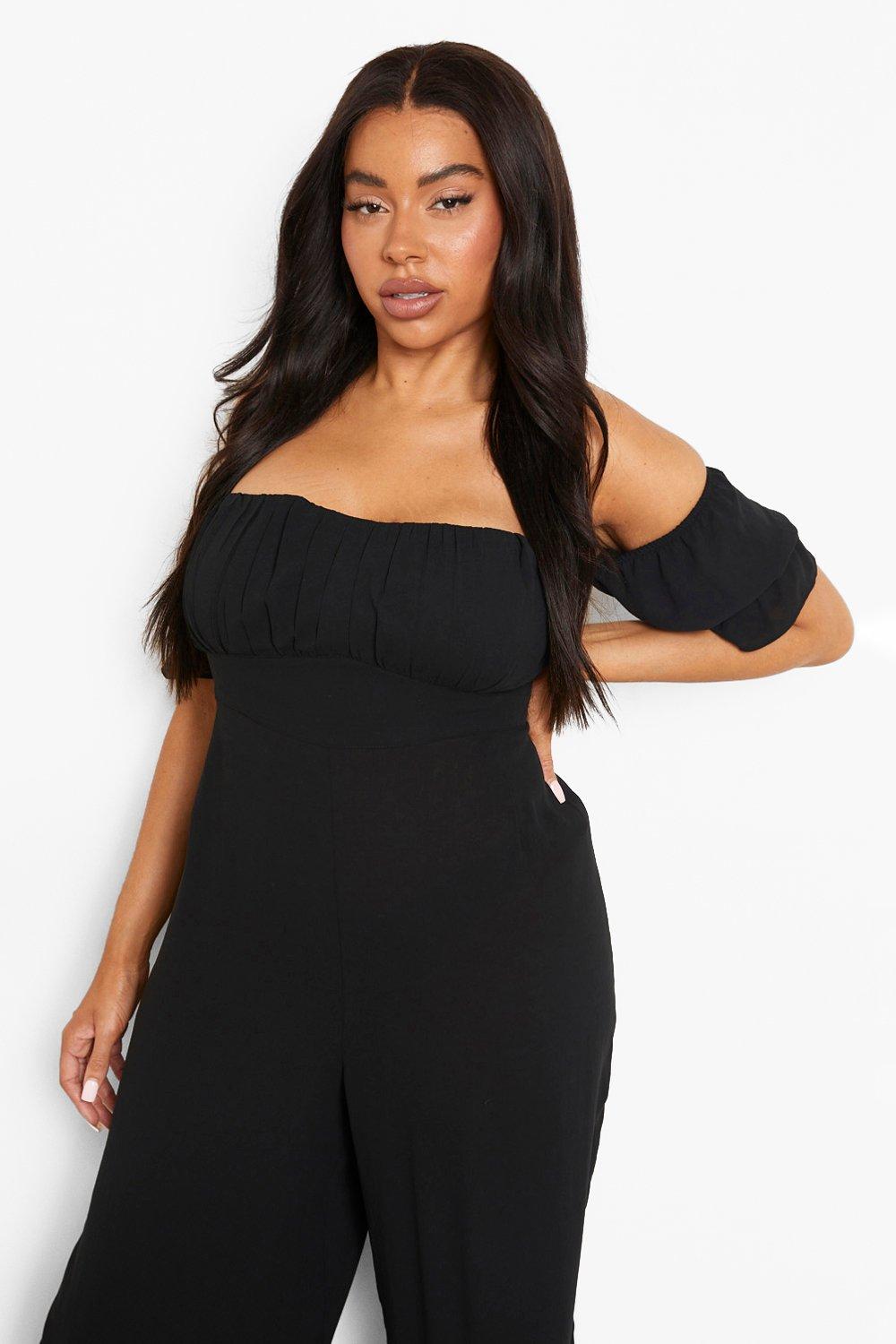  Black Jumpsuit for Women - Sexy One Shoulder High