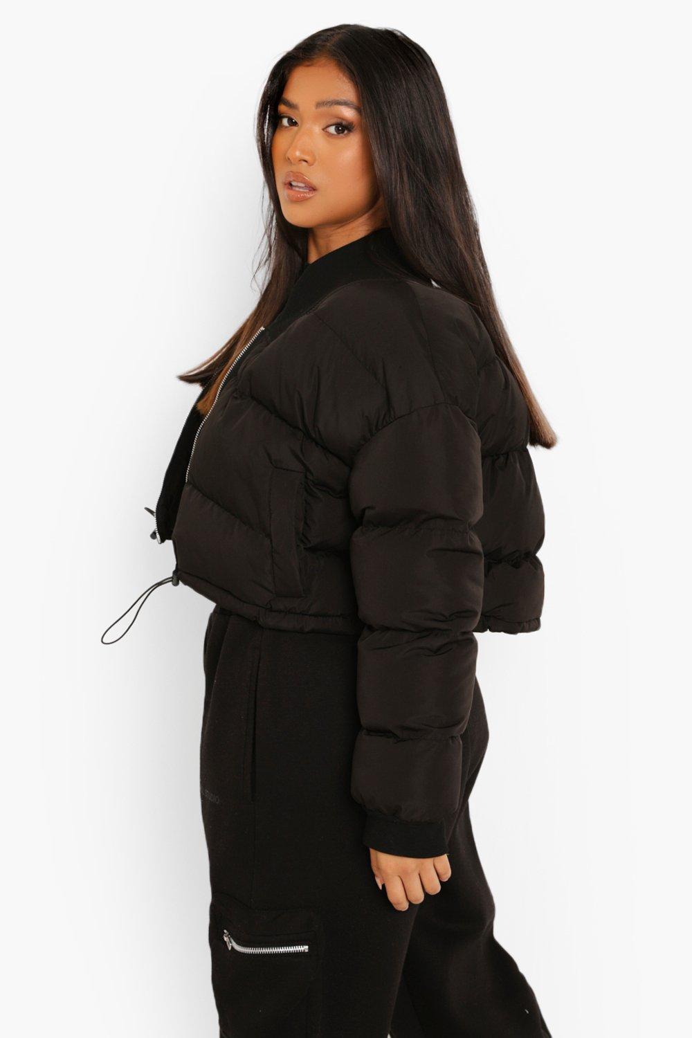 Cropped puffer 2025 bomber jacket