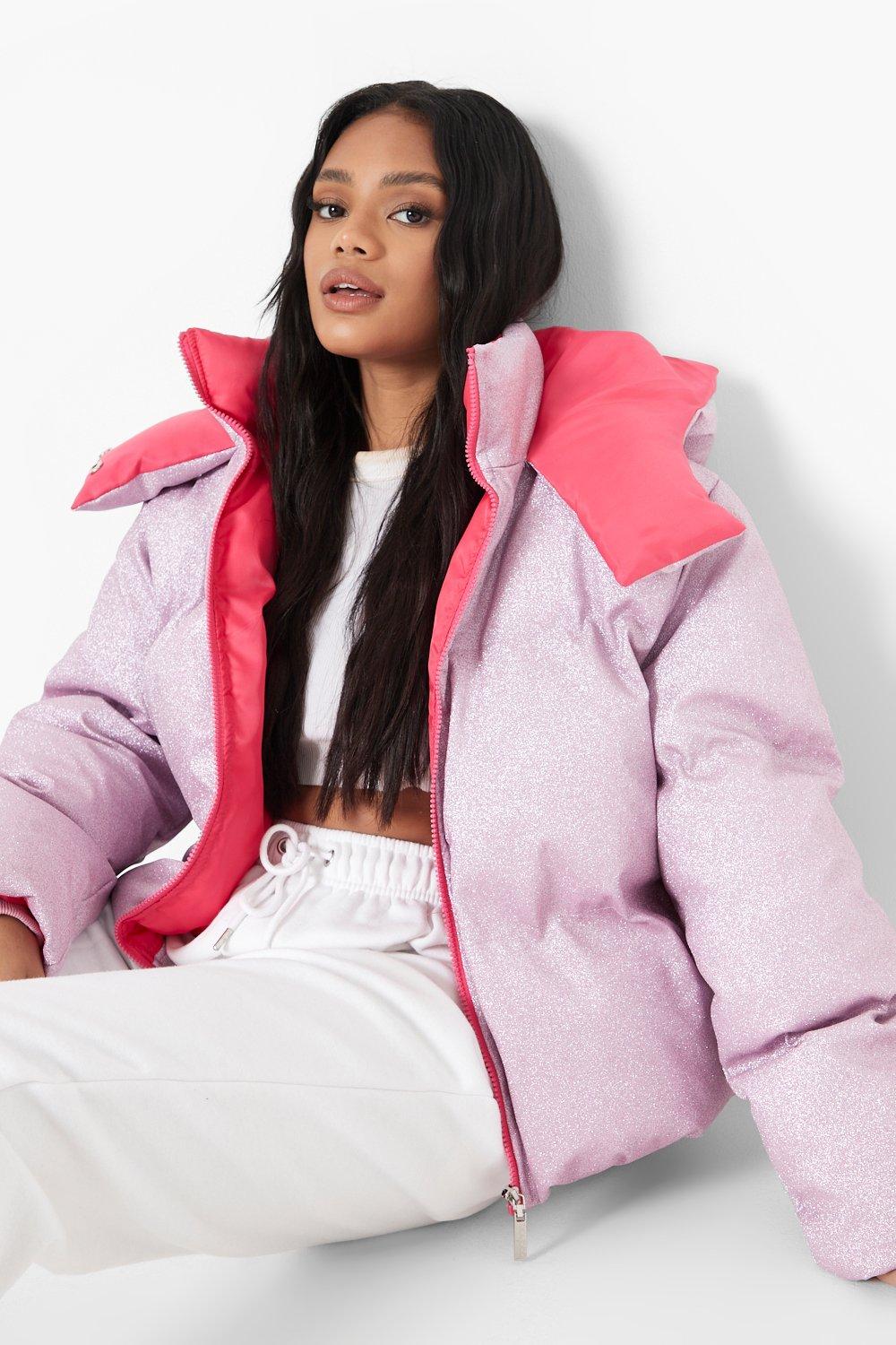 Pink jacket outlet boohoo