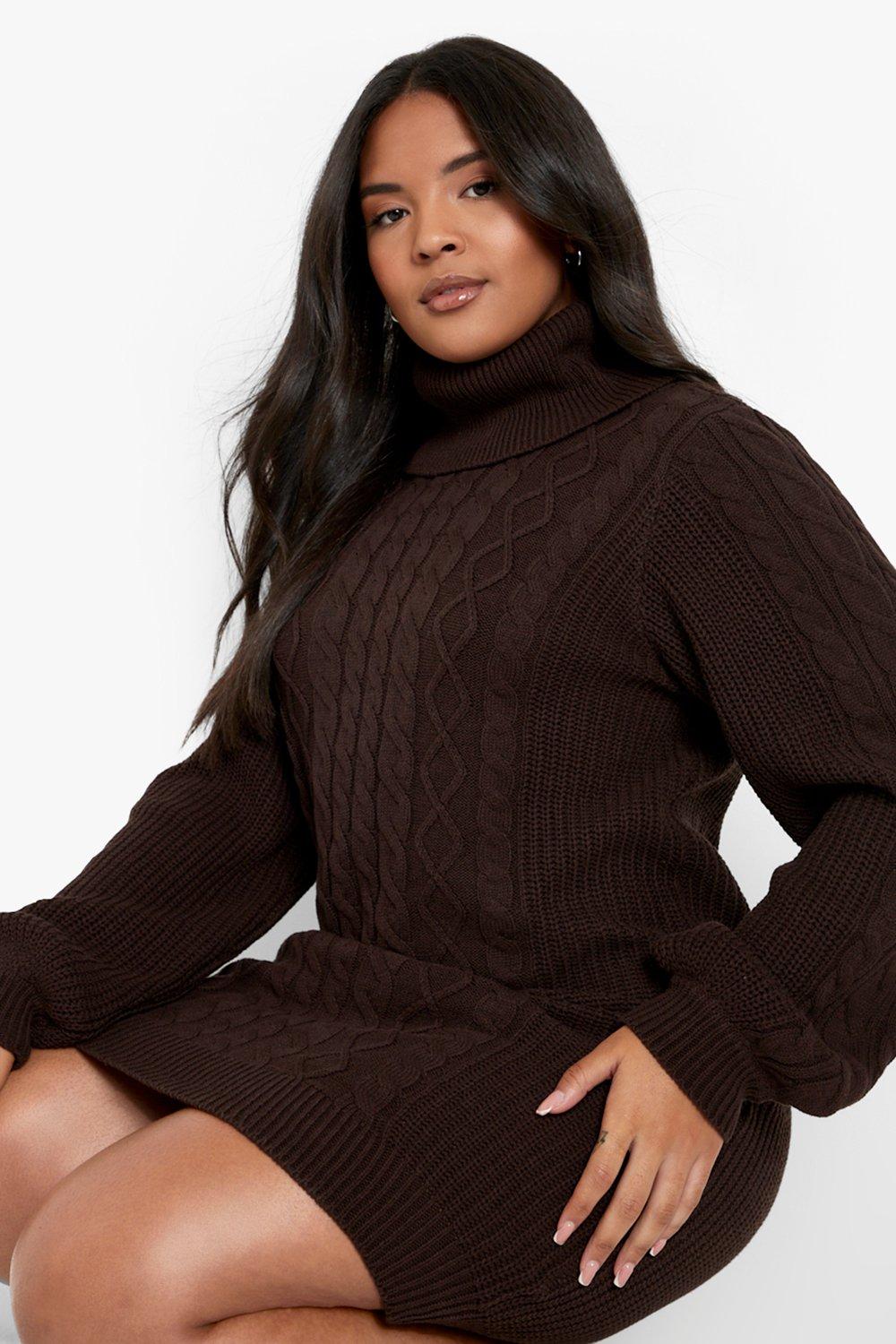 Chocolate brown cheap sweater dress