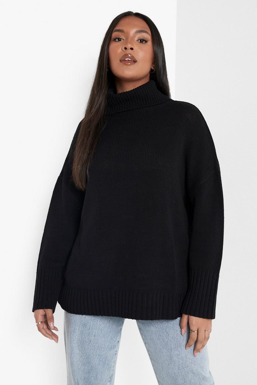 Black Plus Recycled Roll Neck Jumper image number 1