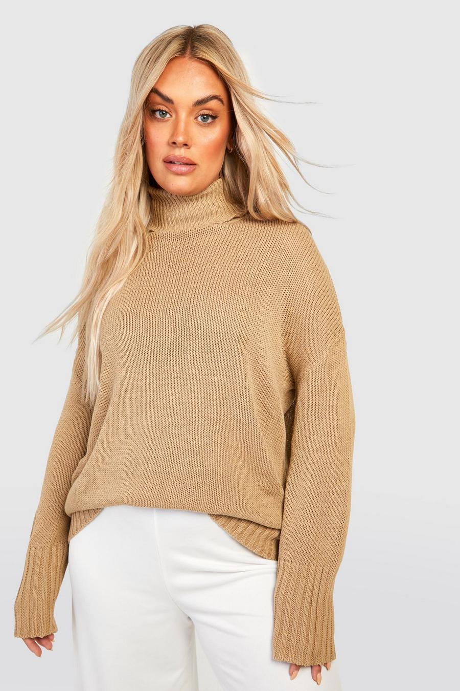 Camel Plus Recycled Turtleneck Sweater image number 1
