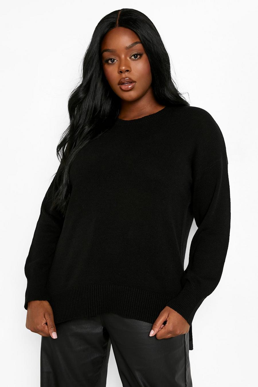 Grande taille - Pull ample , Black image number 1